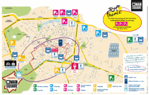 Plan des parkings pour voiture dans Arras