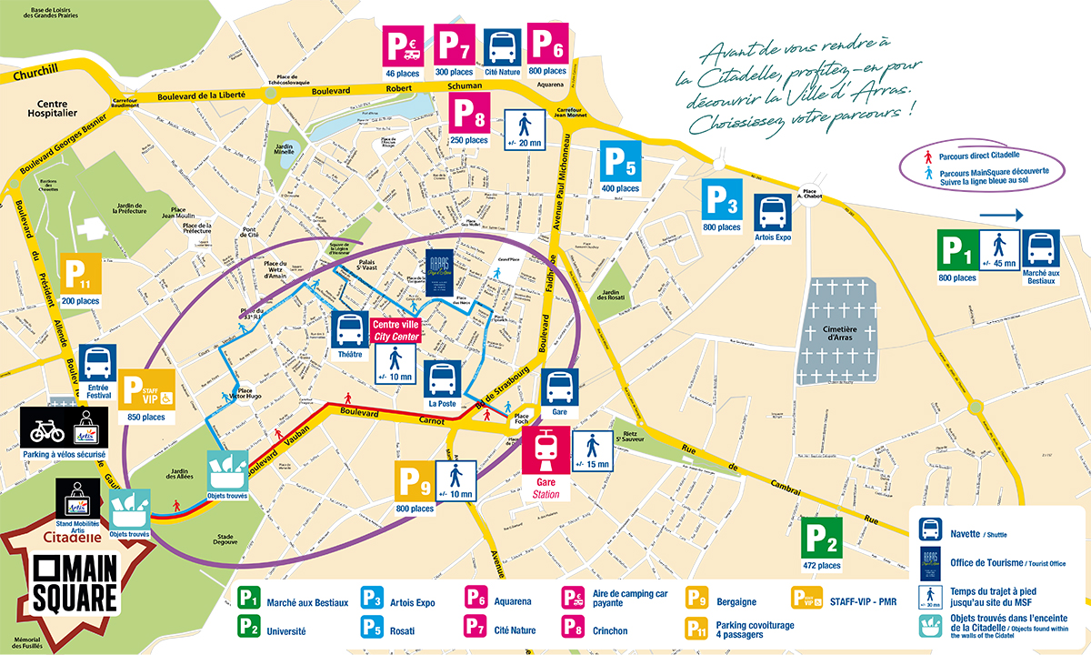 Plan des parkings